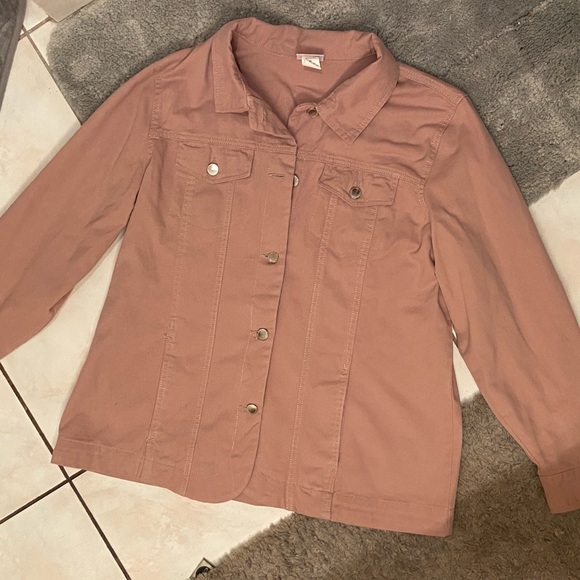 💕 PINK DENIM JACKET 💕  NWOT - Picture 1 of 7
